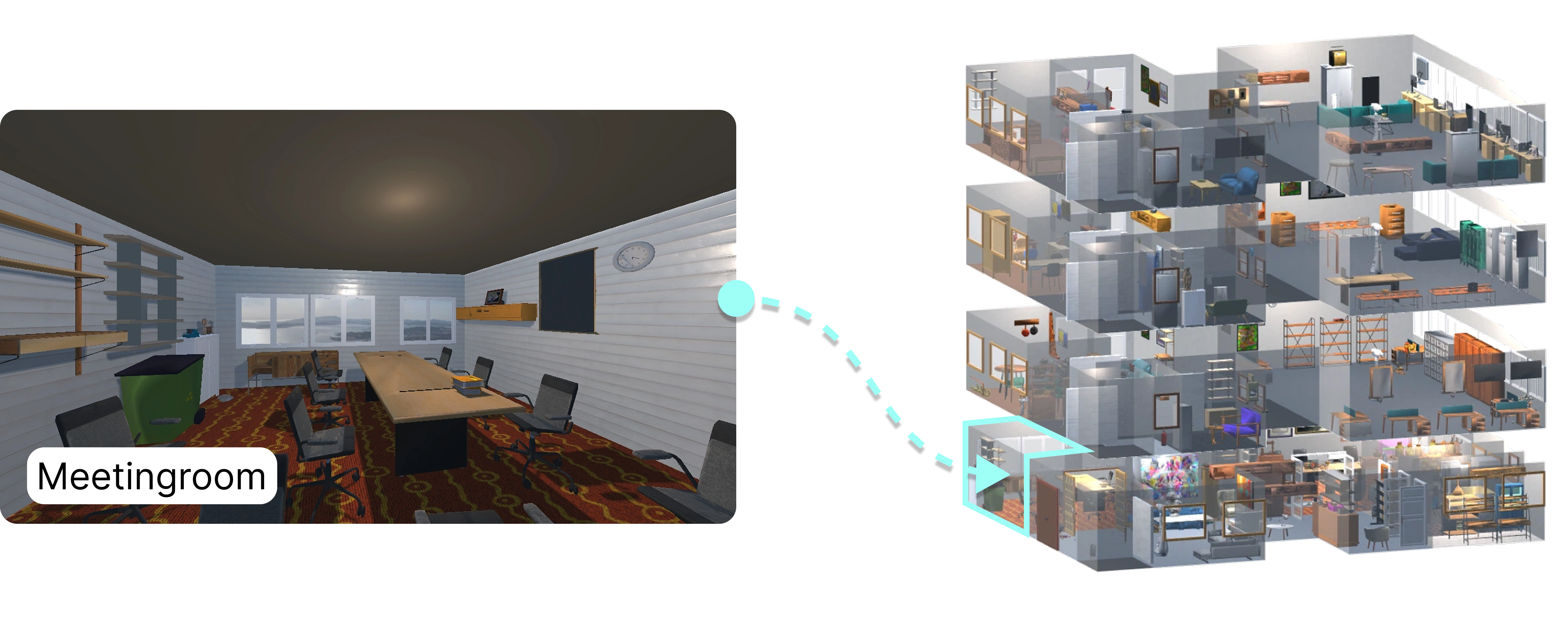 A four story office building